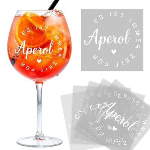 MEJOSER 6 Stück Rub On Sticker Aperol Deko Geschenk Transferaufkleber Folie Sprüche Aufkleber für Gläser Tassen Aperoli Geburtstag Geschenke Sommer MEJOSER 6 Stück Rub On Sticker Aperol Deko Geschenk Transferaufkleber Folie Sprüche Aufkleber für Gläser Tassen Aperoli Geburtstag Geschenke Sommer von MEJOSER