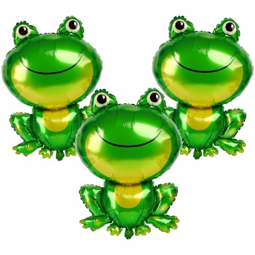 MEJOSER XXL Luftballons Frosch Glücksbringer 2025 Ballons Silvester Neujahr Deko Weihnachten Kindergeburtstag Geburtstag Babyparty Dschungel Party Deko Geschenk (Frosch) von MEJOSER