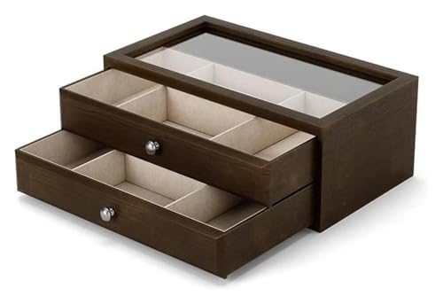 MEMEM Schmuckschatulle, Organizer, Schmuckaufbewahrungsbox, Massivholz, mehrschichtig, for Hochzeit, Schmuck, Aufbewahrungsbox, Schmuck-Organizer, Ohrring-Aufbewahrung von MEMEM