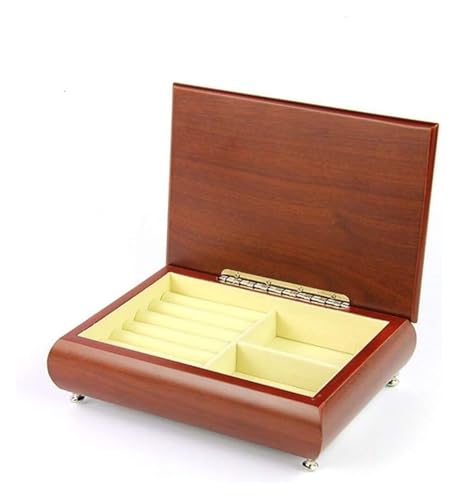 MEMEM Schmuckschatulle, Schmuckkästchen, Holz-Schmuckaufbewahrungsbox, tragbarer Mini-Schmuck-Organizer for Ohrringe, Halsketten, Armbänder, Schmuckschatulle for Frauen von MEMEM