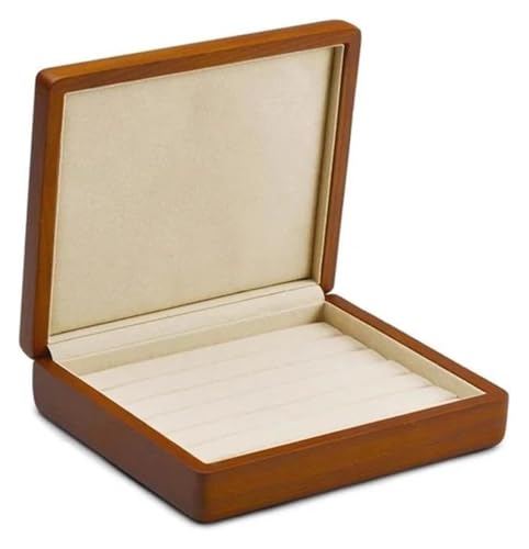 MEMEM Schmuckschatulle, Schmuckschatulle, Organizer, Retro-Schmuckkästchen aus Holz, Ring mit Mikrofaser-Schmuckschatulle, Ständer for Schmuck-Organizer, Verpackungsbox, Aufbewahrung von Ohrringen von MEMEM