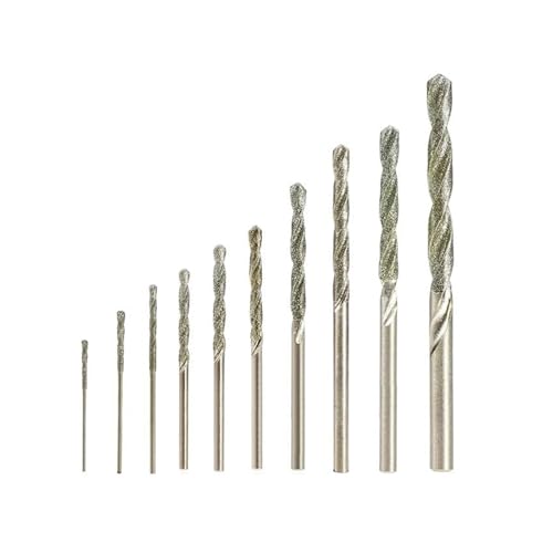 Twist Drill BitDiamond Coated HSS Twist Drill Bit 10pcs Micro Drill Bit For Tile Stone Marble Brick Hole Drilling Cutter von MEMEM