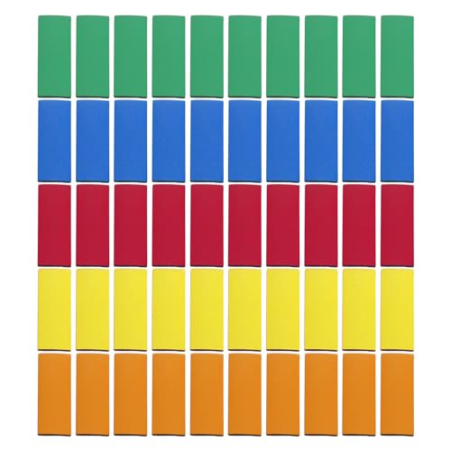 50 Stück Rechteckige Magnetetiketten, 60 * 20 Mm Magnetetiketten, Magnetstreifen-Magnetfolie, Abwischbare Magnetstreifenetiketten, Kühlschrankmagnete, Magnetische Haftnotizen von MEMOFYND