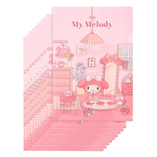 My-Meloday Dokumentenmappe, A4-Größe, transparent, Kunststoff, transparent, für einfaches Ansehen von Inhalten, 10 Stück von MENBLY