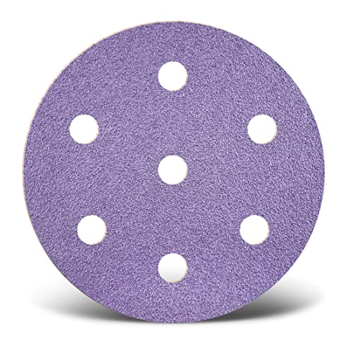 MENZER Purple HD Klett-Schleifscheiben, 90 mm, 7-Loch, f. Exzenterschleifer, Keramik-Mix (50 Stk.) K320 von MENZER