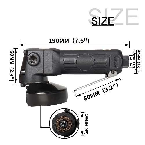 Nassschleifer Hochgeschwindigkeits-Luftschleifer, 4-Zoll-Pneumatik-Winkelschleifer for die Metallholzbearbeitung, Schneiden, Polieren, multifunktionales Druckluftwerkzeug Einfacheres, besseres und sch von MERHOVO