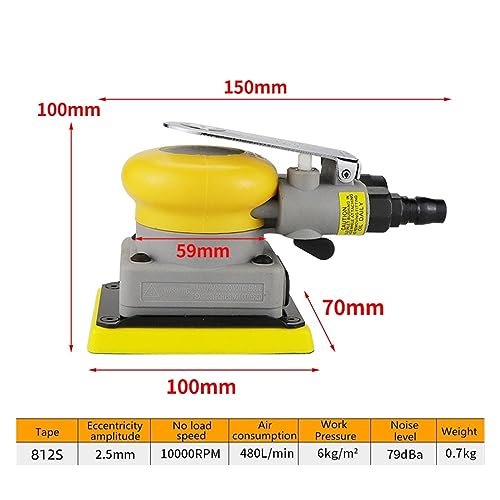 Nassschleifer Pneumatischer Exzenter-Rechteckschleifer, quadratischer Luftschleifer, Pad-Schleifer, Polierer, Schleifwerkzeug, Jitter-Bug-Schleifmaschinen Einfacheres, besseres und schnelleres Poliere von MERHOVO