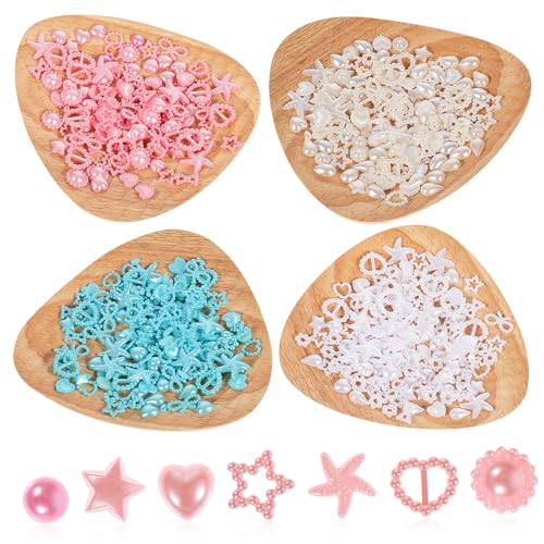 4 selbstgemachter Kunststoff kawaii Nagelanhänger Mini-Zubehör Mini-Dekor kunststoffperlen kunststofffarbe Nagelzubehör Bastelornamente aus Kunststoff plastische Ornamente Plastik MERRYHAPY von MERRYHAPY