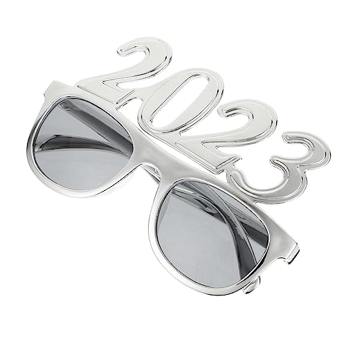 MERRYHAPY 1 2023 Brille 2023 Neues Jahr 2023 Silvester Sonnenbrille 2022 Brille Silvester 2023 Nummernbrille Kreative Brillen Partyhüte Für Erwachsene Weihnachtssto Silver Stk von MERRYHAPY