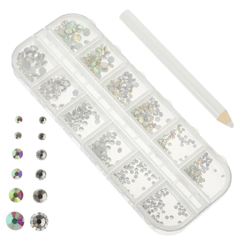 MERRYHAPY 1 Satz Nagelbohrer Große Strasssteine ​​zum Basteln Maniküre-charme Nailart-zubehör Edelsteine ​​masse Nail-art-kit 3d-nagelaufkleber Nailart-strasssteine Nagelkunst-anhänger Glas von MERRYHAPY