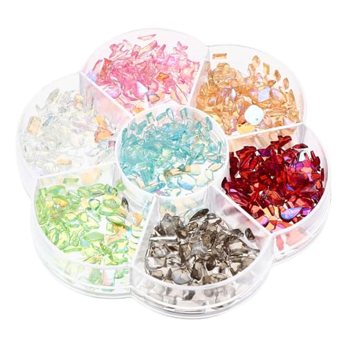 MERRYHAPY Nagelkunst Dekorationen Verschiedenen Formen Glitzernde Resin Charms Für DIY Nageldesigns Bunte Schmucksteine Im Praktischen Nail Art von MERRYHAPY