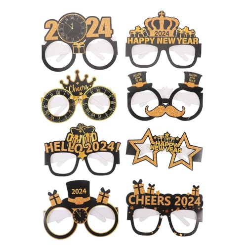 MERRYHAPY 1 Set Glitzerne Neujahrsfeier Brillen 2024 Feierliche Partybrille Für Silvester Cosplay Und Fotografie Perfekte Party Und Dekorationen von MERRYHAPY