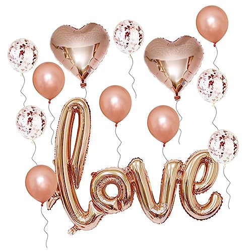 MERRYHAPY 1 Set Hochzeit Luftballons Mit Aluminiumfolie Und Buchstaben Goldene Happy Birthday Ballons Für Festliche Dekorationen Ideal Für Hochzeiten Und Geburtstagsfeiern von MERRYHAPY