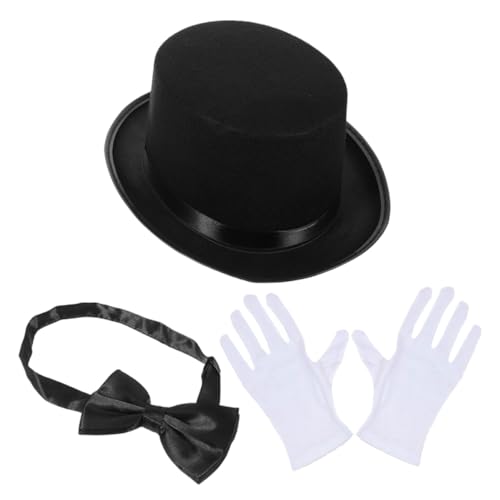 MERRYHAPY Detektivhut-set Für Herren Handschuhe Fliege Zylinder Kostüm Für Cosplay Partyzubehör von MERRYHAPY