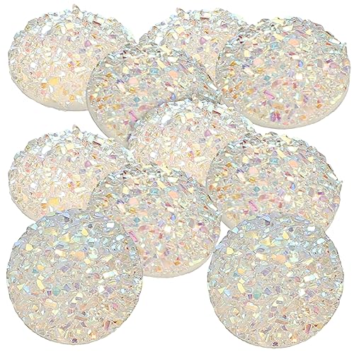 MERRYHAPY 100St Gypsophila-Flachbodenbohrer Zubehör zur Schmuckherstellung Strass-Patches Strasskleber für Stoff DIY schmuck machen Schuhverzierung Flatback-Verzierungen Cabochons aus Harz von MERRYHAPY