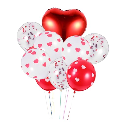 MERRYHAPY 10St Ballon mit Liebesdruck Herzballon Valentinsparty Geburtstagsballon für Mädchen Partygeschenke wand polsterung hochzeitsballons balloon romantischer Ballon Partyballon Emulsion von MERRYHAPY