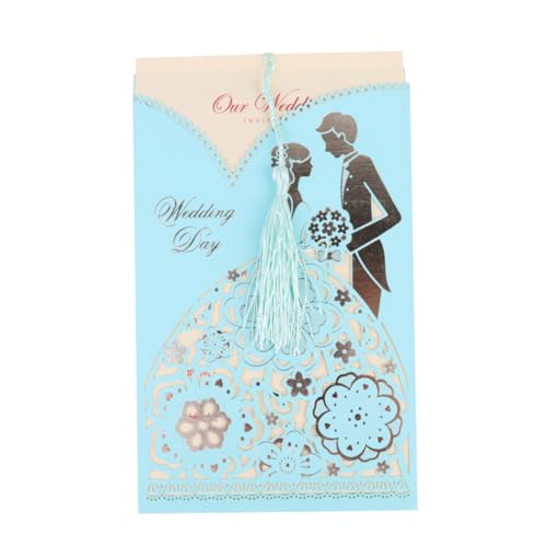 MERRYHAPY 10St Hochzeitskarte wedding card hichzeitskarte hochzeiteinladungsksrten wedding invitations Verlobungseinladungen Hochzeitseinladung einladungskarten Quasten Hochzeitsdekoration von MERRYHAPY