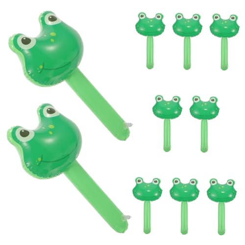 MERRYHAPY 10st Aufblasbares Spielzeug Für Kinder Quietschender Hammer Aufblasbarer Frosch-hammer Tierthema-geburtstagsfeierdekorationen Aufblasbare Froschballons Tiere Aufblasen Green Pvc von MERRYHAPY