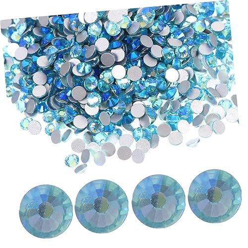 MERRYHAPY 1440 Stk Flachbohrer aus Glas scheckheft scrapbbok hochzeitsdirndl nupsis zarter Nagel Strass Nageldekoration DIY Strasssteine aufkleber Nagel Kunst Dekoration Nailart-Zubehör Blue von MERRYHAPY