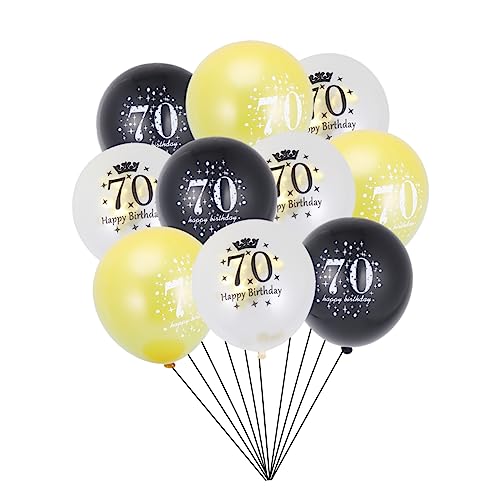 MERRYHAPY 15 Stück Konfetti Luftballons Aus Dekorative Partyballons Verschiedenen Farben Ideal Für Geburtstagsfeiern Jubiläen Und 70 Geburtstage Hochwertiges Ballon Zubehör von MERRYHAPY