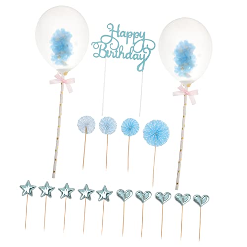 MERRYHAPY 17St Kuchenstangen geburtstagsüberraschung geburtstagsparty Geburtstagskuchen Dekoration dekorativer Geburtstags-Topper Kuchen Topper Party-Kuchen-Dekor Cupcake-Topper Papier von MERRYHAPY