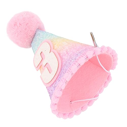 MERRYHAPY 1Stk Geburtstagshut -Geburtstagsparty-Hut Kleinkindermützen Mädchen Hut Kinderhüte spaß würfelunterlage stirnband Geburtstagsmütze für Bommel-Geburtstagsmütze Glitzertuch von MERRYHAPY