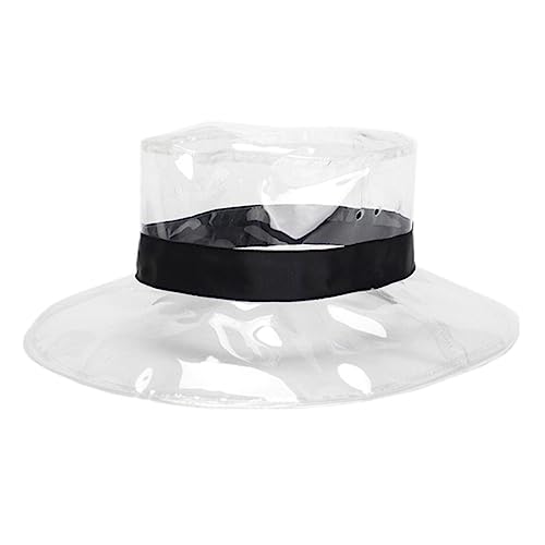 MERRYHAPY 1Stk Wasserdicht Kostüm Mütze Sommerhüte für Damen Strand Anti-Spuck-Hut Sommerhut fischerhut personalisiert Personalisierter Fischerhut Kopfbedeckung transparenter Hut Black von MERRYHAPY