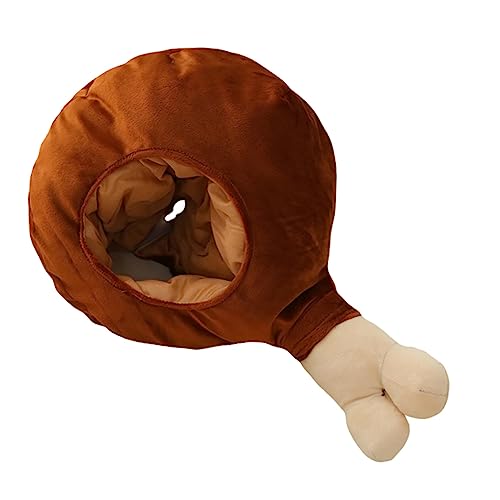 MERRYHAPY 1Stk große Hühnerkopfbedeckung verrückte Hüte Plüschfigur Hut Kinderkostüme Kindermaske tiermütze tierkostüme spielzeug Drumsticks-Kappe Performance-Hut Polymer-Ton Brown von MERRYHAPY