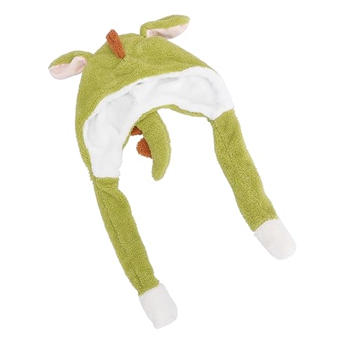 MERRYHAPY 1stk Dinosaurier-hut Kuscheltiere Für Erwachsene Dinosaurier Warme Mütze Karneval Tierhut Beanie-mütze Häkelmütze Mit Ohrenklappen Dinosaurier-kostüm-hut Jungen Hüte Green Plüsch von MERRYHAPY