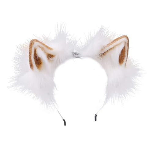 MERRYHAPY 1stk Stirnband Mit Tierohren Faltbares Haarband Stirnband Mit Wolfsohren Urlaub Kopfbedeckung Fuchs Cosplay Haarband Kopfbedeckungen Mit Plüschohren Fuchs-stirnband Plüschstoff von MERRYHAPY