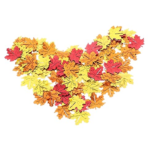 MERRYHAPY 2 Satz Thanksgiving Tischdekoration Konfetti Blatt-foto-requisiten Nachgeahmte Ahornblätter Dekoratives Konfetti Glitzerkonfetti Für Den Tisch Multifunktionales Konfetti Papier von MERRYHAPY