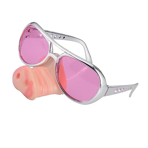 MERRYHAPY 2 Stück Lustige Brille Partybrille Cosplay Partybrille Schweinenase Brille von MERRYHAPY