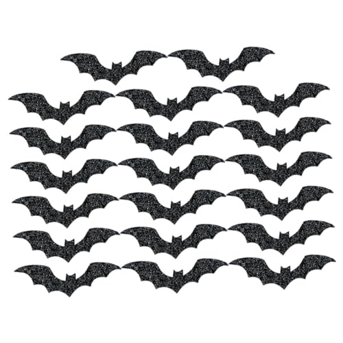 MERRYHAPY 20 Stück Halloween Geschirrzubehör Fledermaus Fensteraufkleber Blitzspielzeug Fledermaus Tischdekoration Kleine Glitzernde Fledermaus Halloween Party Fledermaus Halloween von MERRYHAPY