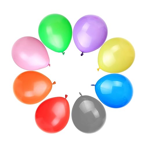 MERRYHAPY 200 Stück 10 Zoll Einfarbige Latexballons Pastellfarben Für Hochzeiten Und Geburtstagsfeiern Zufällige Farben Dekorationsballons Für JGA Und Partys von MERRYHAPY