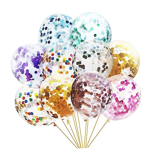 MERRYHAPY 20St Partyzubehör Luftballons Partyballons Konfetti silberne Luftballons Zubehör für Partydekoration Folienballons balloons wasserballons ballonset ballonie Pailletten Latexballons von MERRYHAPY