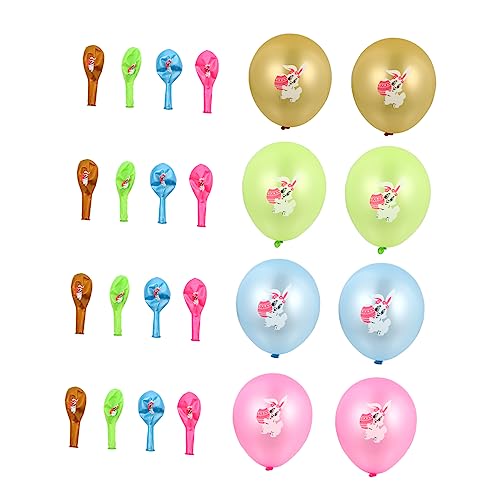 MERRYHAPY 24 Stück Ostern Latexballons Pastellfarben Cartoon Bedruckte Luftballons Für Babyparty Geburtstag Hochzeiten Und Feste Perfekte Party Hintergrunddekoration Mit von MERRYHAPY