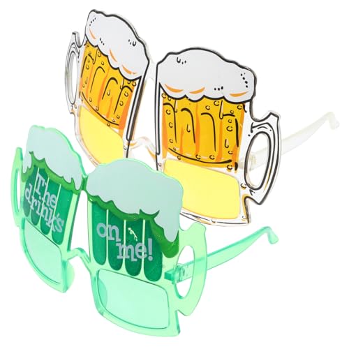 MERRYHAPY 2St Oktoberfest-Brille Strandparty-Brille damen sonnenbrille Bierbrille oktoberfest dekoration faschingsbrille biergläser oktoberfest party brille Oktoberfest-Partybrille Plastik von MERRYHAPY