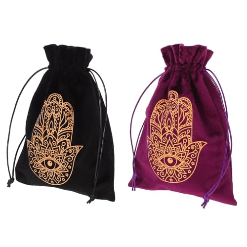 MERRYHAPY 2St Tarot-Tasche Tarot-Karten kleiner Würfelbeutel Tasche mit Kordelzug Tasche mit Tarotkarte karten aufbewahrung tarot zubehör Tarot-Organisator Behälter für Tarotkarten Flanell von MERRYHAPY