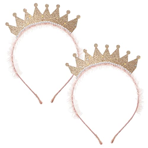 MERRYHAPY 2pcs Girls Crowns Kinder Perlenkronen Stirnband Kinder Haarschmuck Für Geburtstagsfeier von MERRYHAPY