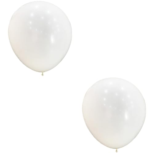 MERRYHAPY 2st Wetterbeobachtungsballon Hochzeitsballons Gedenkballons Großer Runder Ballon Partyballons Runde Große Luftballons Babyballons Riesiger Wasserballon Jumbo-ballons Emulsion Weiß von MERRYHAPY