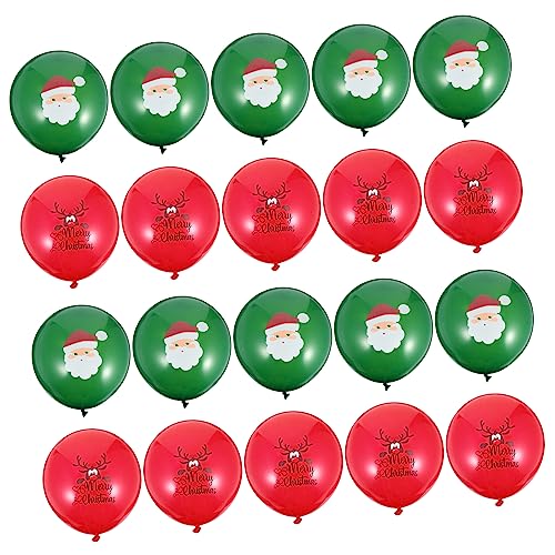 MERRYHAPY 12 Weihnachtliche Druck-latex-luftballons Weihnachtsmann-elch-design 30 Stück Für Feiern von MERRYHAPY