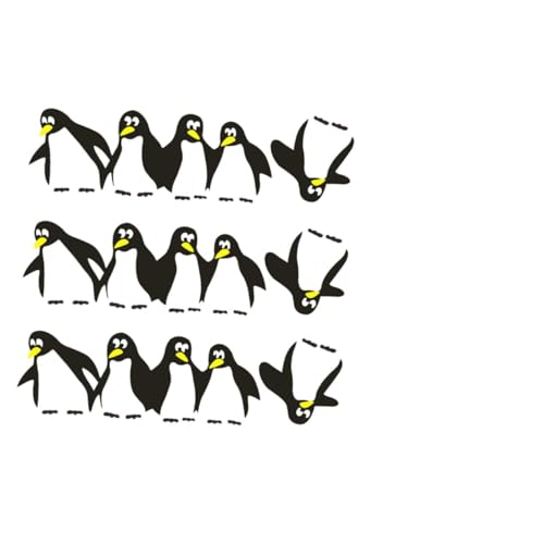 MERRYHAPY 3St Pinguin-Kühlschrankmagnet Fensteraufkleber für Kinder Kühlschrank Aufkleber pinguin sticker pinguin aufkleber selbstklebender Aufkleber Pinguin-Kühlschrank-Aufkleber PVC von MERRYHAPY