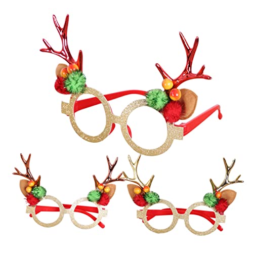 MERRYHAPY 3st Gläser Inhaber Einer Weihnachtsfeier Party Kostüm Brille Dekor Weihnachtsfeier Brille Weihnachtsbrille Dekorationen Für Weihnachtsfeiern Urlaubskostüm Brillen Plastik von MERRYHAPY