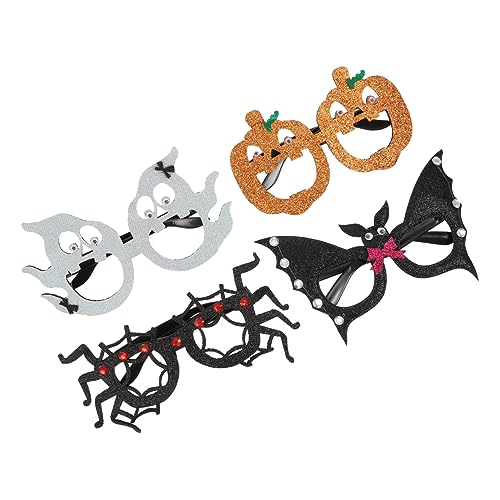 MERRYHAPY 4 Gläser Kürbis Halloween Partyzubehör Figuren Halloween Partygeschenke Lentes De Sol Für Kinder Halloween Dekoration Halloween Cosplay Brillen Lustiger Kunststoff Bunt von MERRYHAPY