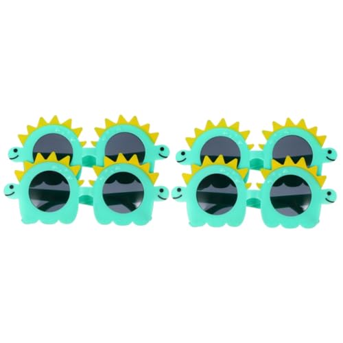 MERRYHAPY 4 Stück Dinosaurier-Brille Kostüm-Sonnenbrille Halloween-Sonnenbrille Photobooth Requisiten Brille verkleidung kinder kinderkleider Party-Sonnenbrille Festival-Foto-Requisiten Abs von MERRYHAPY