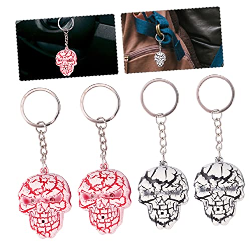 MERRYHAPY 4 Stück Halloween Ghost Head LED anhänger Anhänger halloween dekoration halloween-dekoration keyring 3D- -Anhänger Handtaschenanhänger geführter Schlüsselanhänger von MERRYHAPY