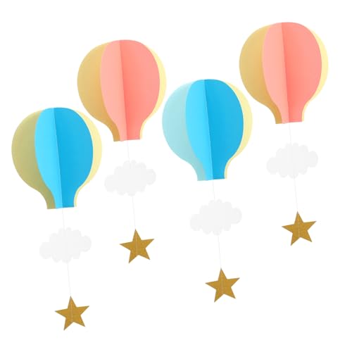 MERRYHAPY 4 Stück Kinderwolkendekor pastellfarbene Luftballons Ballonclips für den Bogen Zinn ans weihnachtsdeko dekoration weihnachten Ballongas -Wolken-Dekoration hängendes Wolkendekor von MERRYHAPY