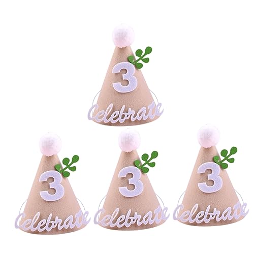 MERRYHAPY 4 Stück Non Woven Partyhut Krone Für Kinder Mädchen Hüte -partyhut Geburtstag Stirnbänder Babymützen -mädchen-hut Kinderkrone Stirnband Für Kinder Jungenhut Vlies von MERRYHAPY