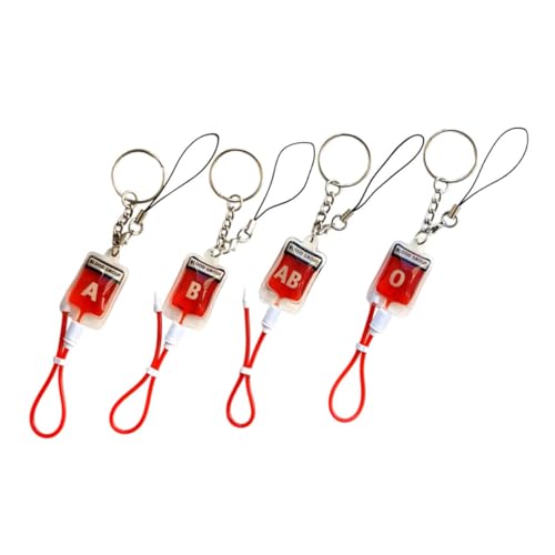 MERRYHAPY Keys of This Schlüsselanhänger mit Blutgruppe aus Edelstahl origineller Taschen-Schlüsselanhänger für Frauen von MERRYHAPY