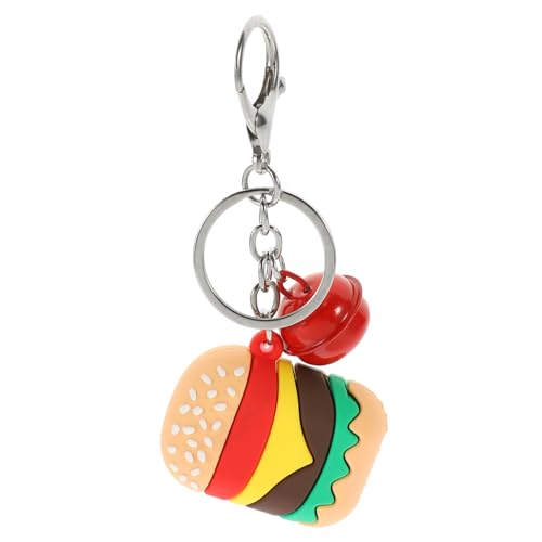 MERRYHAPY 4 Stück Simulierter Mini Burger Schlüsselanhänger Schlüsselanhänger Burger Mädchen Schmuckzubehör Fake Food Anhänger Hamburger Schlüsselanhänger Ornament Schlüsselanhänger von MERRYHAPY